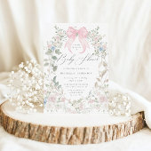 Blühende Garden Bows Pastel Baby Dusche Einladung