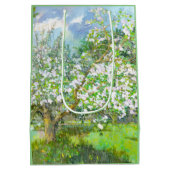 Blühende Gartenmalerei Aquarell Mittlere Geschenktüte (Rückseite)