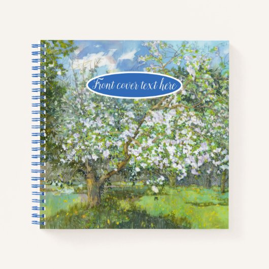 Blühende Gartenmalerei Aquarell Notizblock (Vorderseite)