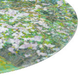 Blühende Gartenmalerei Aquarell Schneidebrett (Ecke)