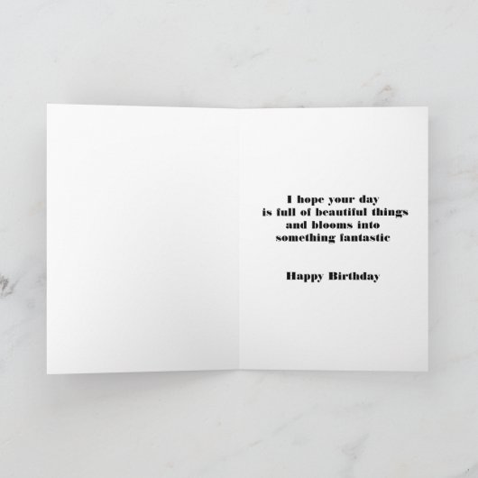 Blühende Geburtskarte Karte (Innenseite)