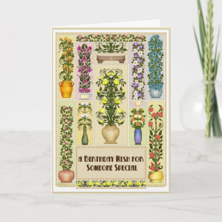 Blühende Geburtskarte Karte