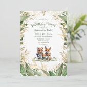 Blühende Geburtstagskarte Bash Birthday Card Einladung (Stehend Vorderseite)