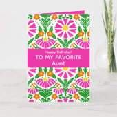 Blühende Geburtstagswünsche! Der Lieblings-Tante Karte (Vorderseite)