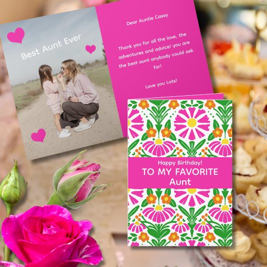 Blühende Geburtstagswünsche! Für die Lieblingstant Karte