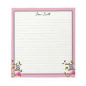 Blühende Gedanken: Blumengeflechte Notepad Notizblock (Vorderseite)