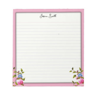 Blühende Gedanken: Blumengeflechte Notepad Notizblock