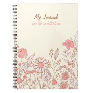 Blühende Gedanken Florales Notizbuch Notizblock
