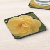 Blühende gelbe Kamelie Untersetzer (Linke Seite)
