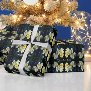 Blühende Gelbrosen Abstrakt Personalisiert Geschenkpapier