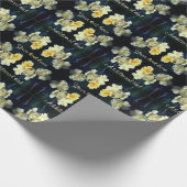 Blühende Gelbrosen Abstrakt Personalisiert Geschenkpapier (Ecke)