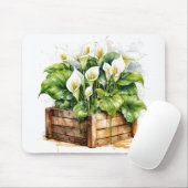 Blühende gepflanzte Calla-Lilien-Blumen Mousepad (Mit Mouse)