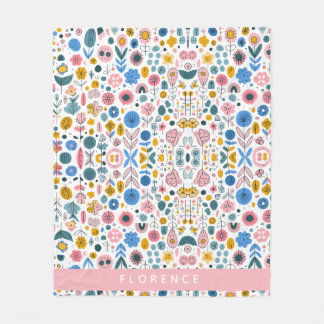 Blühende Geschichten Personalisierter Name Blanket Fleecedecke