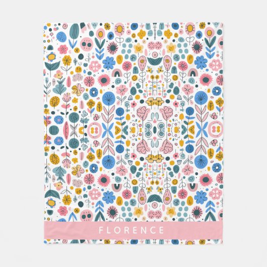 Blühende Geschichten Personalisierter Name Blanket Fleecedecke (Vorderseite)