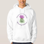 Blühende glänzende schottische Distel Hoodie (Vorderseite)
