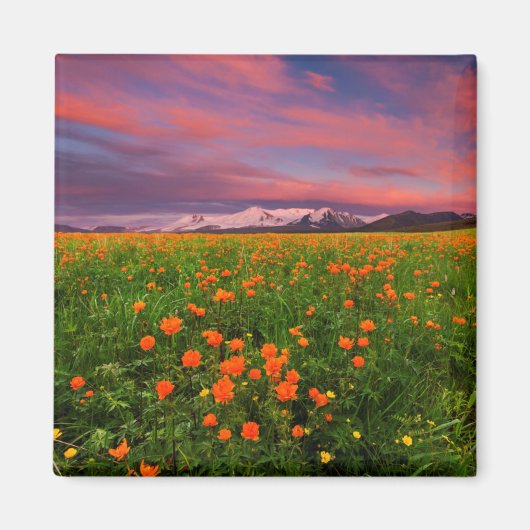 Blühende globale Blume Magnet (Vorne)