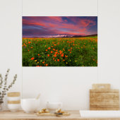 Blühende globale Blume Poster (Küche)