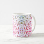 Blühende Goldblumenzweig auf weißem Hintergrund Kaffeetasse (VorderseiteRechts)