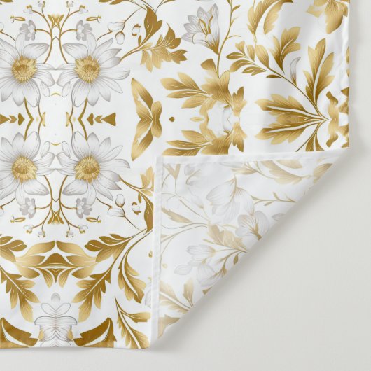 Blühende Goldblumenzweig auf weißem Hintergrund Wandteppich (Detail)