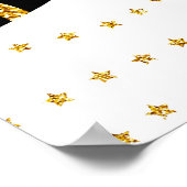 Blühende goldene Weihnachtsblume Hirsche Poster (Ecke)