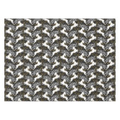 Blühende goldene Weihnachtsblume Hirsche Tischdecke (Vorderseite (Horizontal))