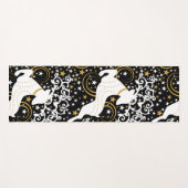 Blühende goldene Weihnachtsblume Hirsche Yogamatte (Vorderseite (Horizontal))