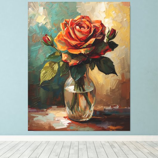 Blühende Grace Leinwanddruck (Insitu (Holzboden))