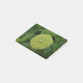 Blühende grüne Zinnia-Blume Post-it Klebezettel (angewinkelt)