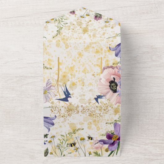 Blühende Harmonie: Frühsängereihe All In One Einladung (Außenbereich)