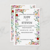 "Blühende Harmonie" Lebendige Multicolor-Blüte Save The Date (Vorne/Hinten)