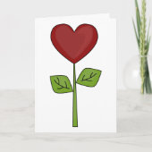 Blühende Herz-Blume - Freundschaft Karte (Vorderseite)