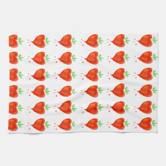 Blühende Herzen Handtuch (Horizontal)