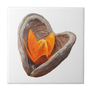 Blühende Herzfliese Fliese