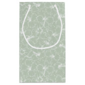 Blühende Hibiskus-Blume auf der Seite Grün Kleine Geschenktüte (Rückseite)