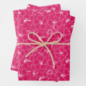 Blühende Hibiskus-Blume auf Rosa Geschenkpapier Set (Beispiel)