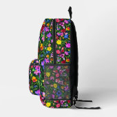 Blühende Hinterwege: Lebhafter floraler Rucksack (Rechts)