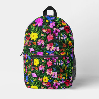Blühende Hinterwege: Lebhafter floraler Rucksack