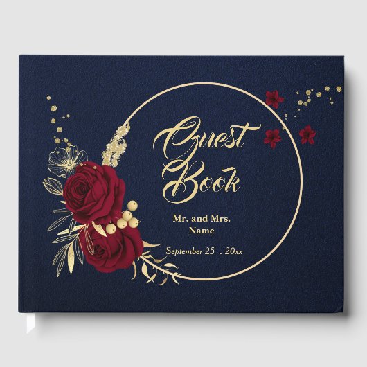 Blühende Hochzeit der blühenden Marinebranche in B Gästebuch (Vorderseite)