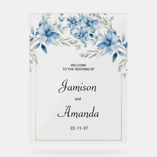 Blühende Hochzeit der Botanischen Marine Acrylschild (Vorderseite)