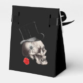 Blühende Hochzeit des schwarzen und roten Gothisch Geschenkschachtel (Rückseite)