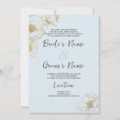 Blühende Hochzeit mit blühendem Glitzer Einladung (Vorderseite)