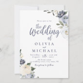 Blühende Hochzeit mit blühenden Blütenblüten Einladung (Vorderseite)