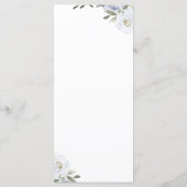 Blühende Hochzeit mit blühenden Blütenblüten Menükarte (Rückseite)