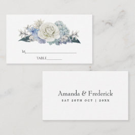 Blühende Hochzeit mit blühenden Wasserfarben Platzkarte