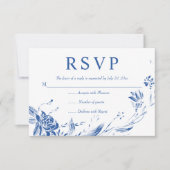 Blühende Hochzeit mit Blumen RSVP Karte (Vorderseite)