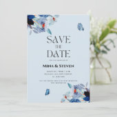Blühende Hochzeit mit Blumen Save The Date (Stehend Vorderseite)