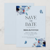 Blühende Hochzeit mit Blumen Save The Date (Vorne/Hinten)