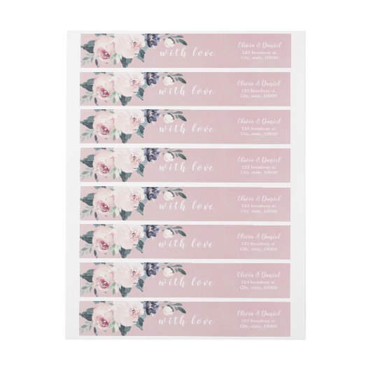 Blühende Hochzeit mit botanischer Rotzunge (Bogen)