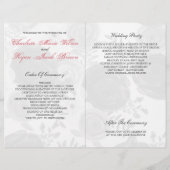 Blühende Hochzeitsprogramme der roten Marine (Rückseite)