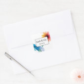 Blühende Hochzeitstickerin Quadratischer Aufkleber (Umschlag)